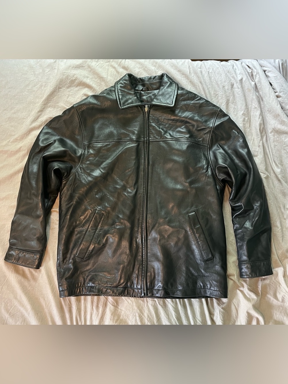 Vintage Ambition Men’s black leather jacket
